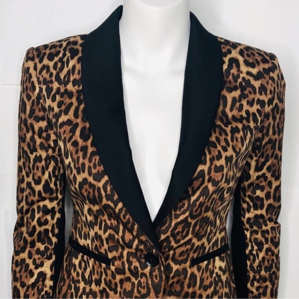 BCBG leopard print blazer